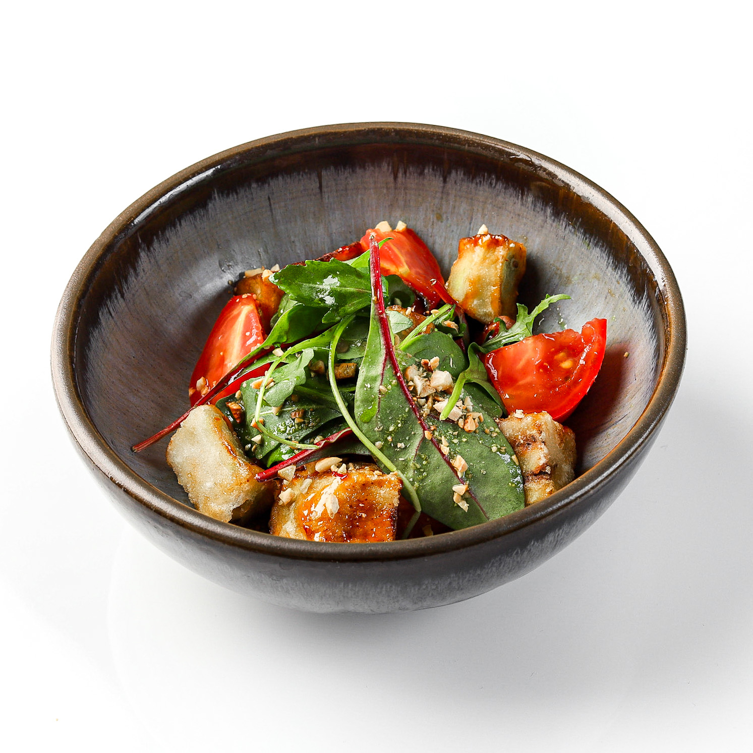 Хрустящие баклажаны с томатами