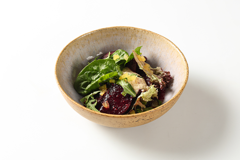 Вяленая свекла с  кремом из тофу