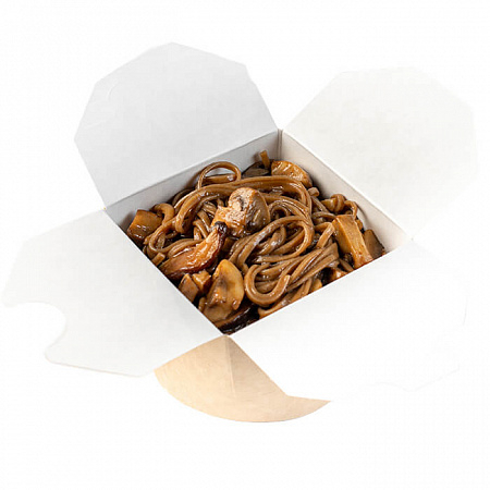 Лапша гречневая с грибами