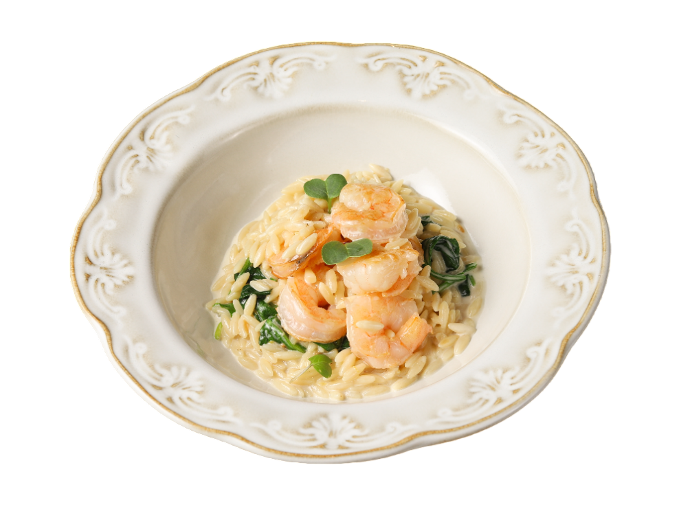 Орзо с креветками