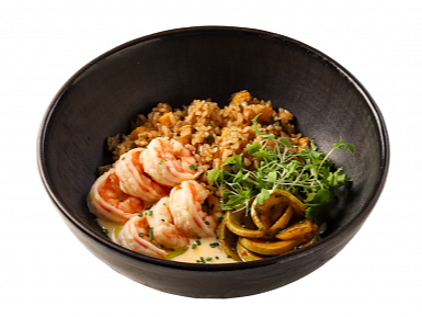 Рис BBQ с креветками