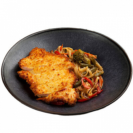 Лапша с хрустящей свининой