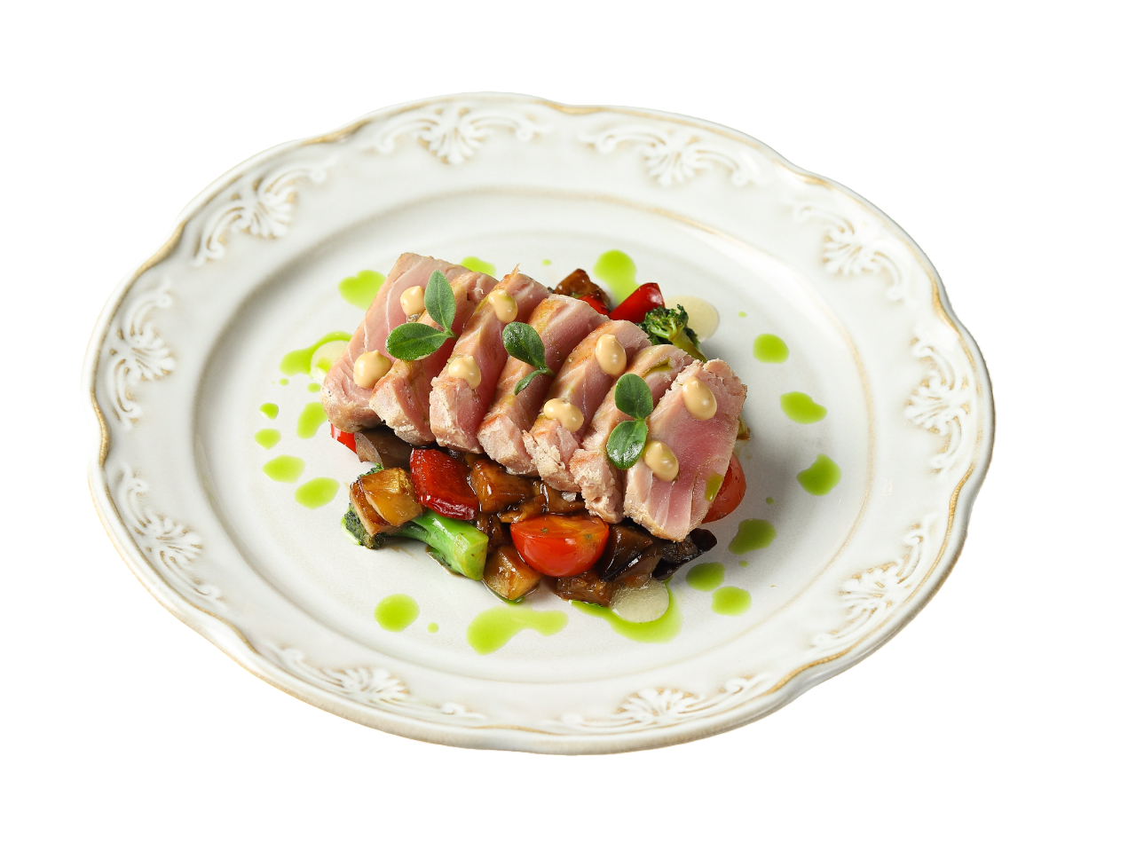 Тунец с рататуем