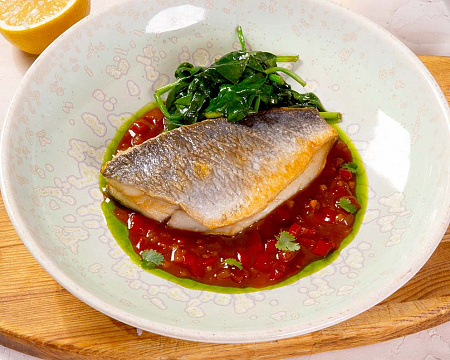 Филе Дорадо с узбекским лечо