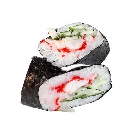 Ручной ролл с креветкой