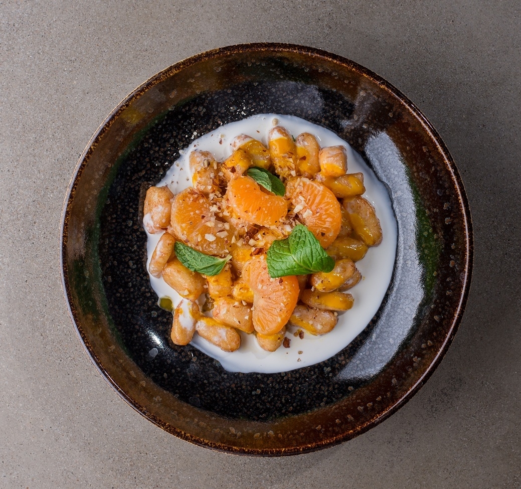 Творожные клецки с манго