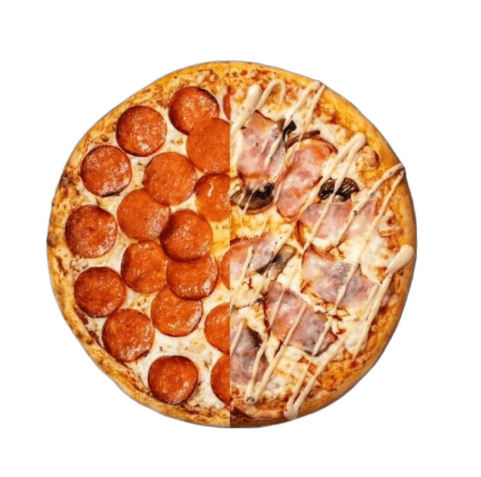 Пицца Пепперони+Ветчина и грибы 40 см