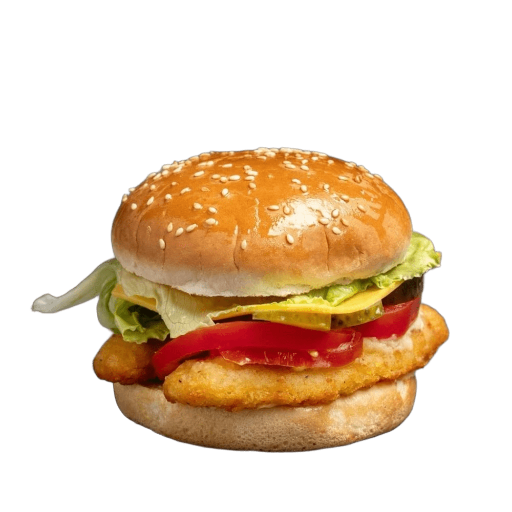 Бургер с цыпленком (стрипсы)