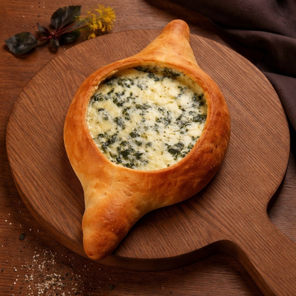 ~ Хачапури по-аджарски со шпинатом