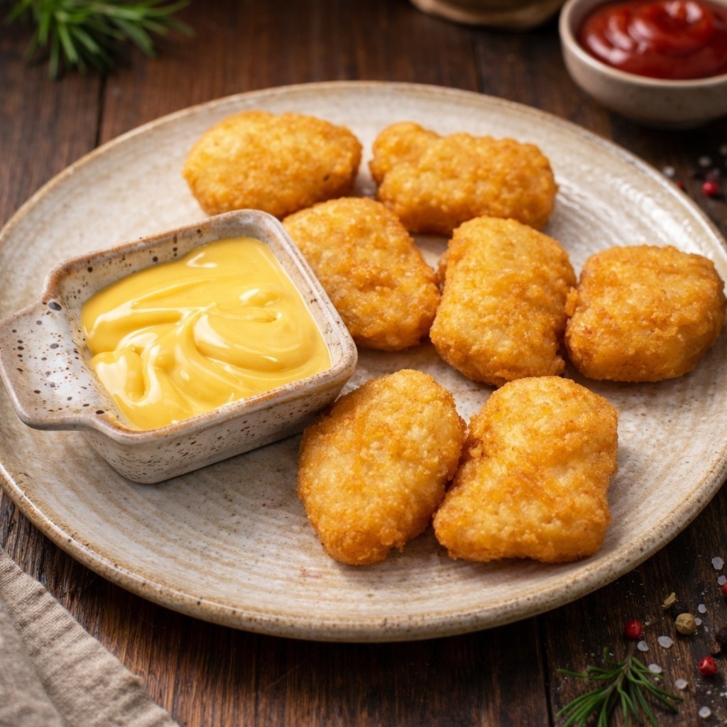 ~ Куриные наггетсы с сырным соусом