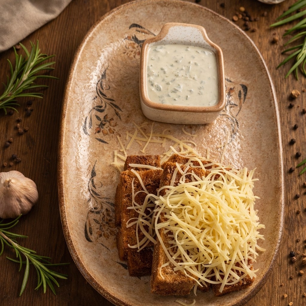~ Гренки чесночные с пармезаном