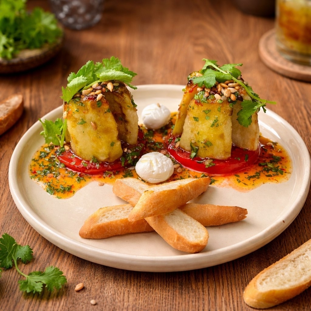 ~ Салат с хрустящими баклажанами