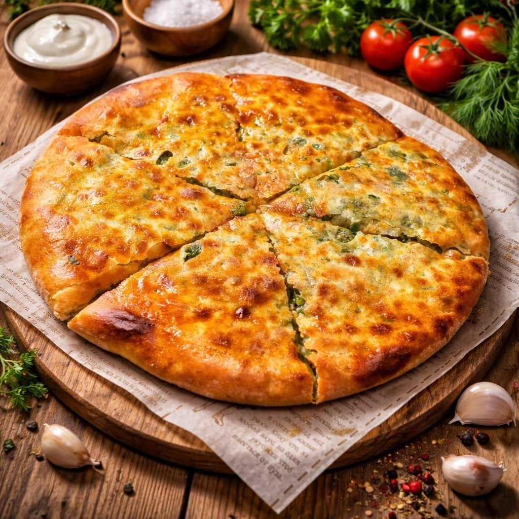 ~ Хачапури с сыром и зеленью