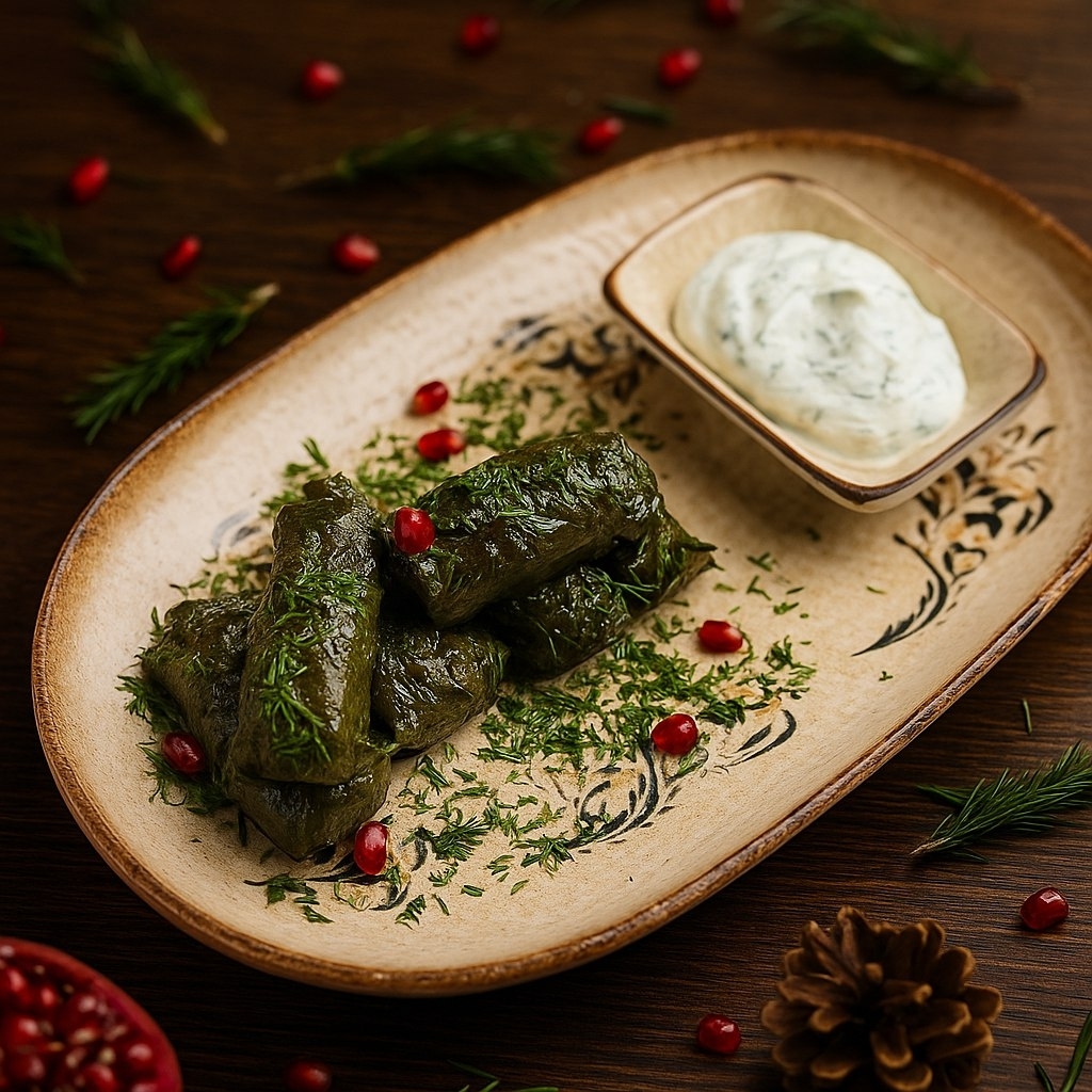 Долма с соусом цахтон