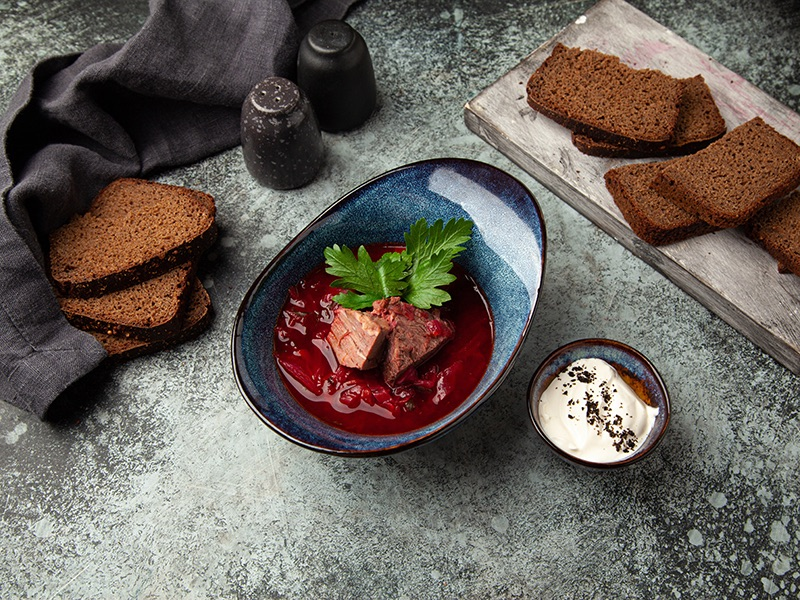 Борщ со сметаной