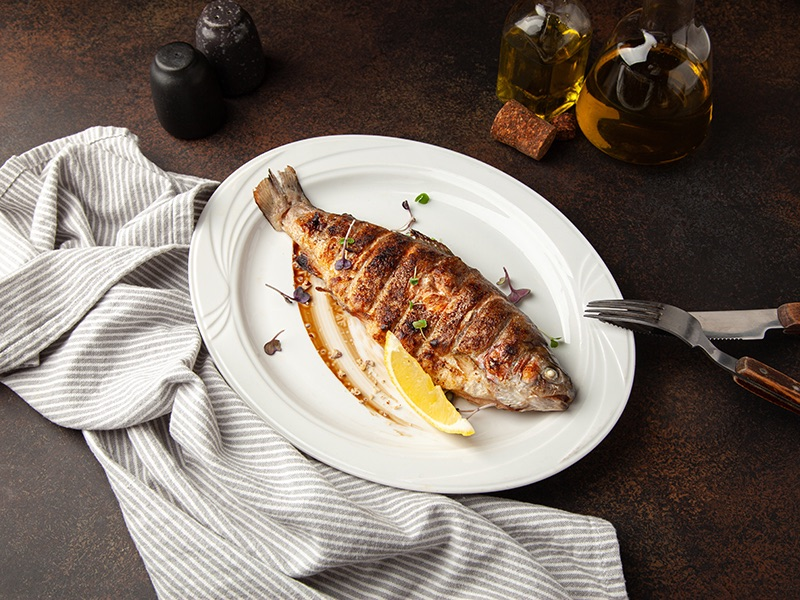 Форель на мангале