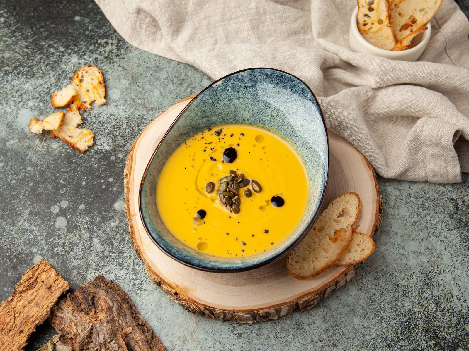 крем суп из запеченной тыквы