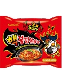 Лапша Самянг со вкусом Дважды 2XSPICY Экстра Острой курицы Бульдак 140г