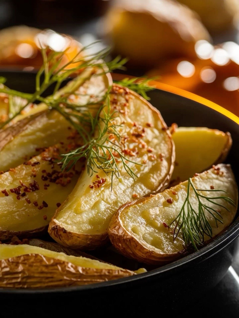 Картофель по-деревенски с чесночным соусом