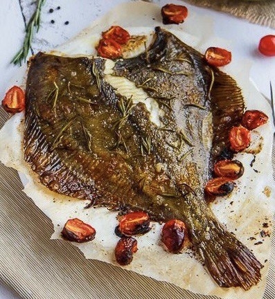 Камбала азовская с бататом