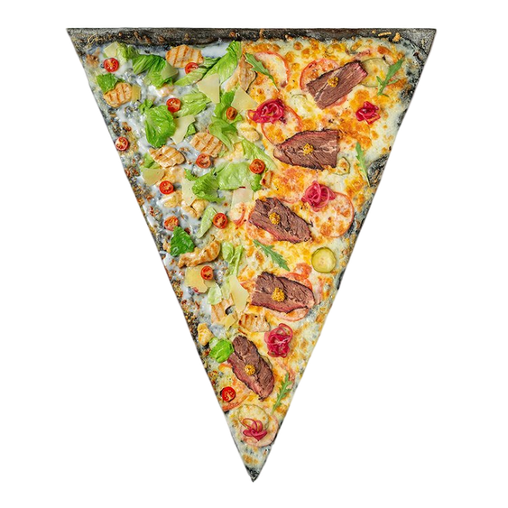 Пицца Ростбифная - Чёрный цыпа-Цезарь