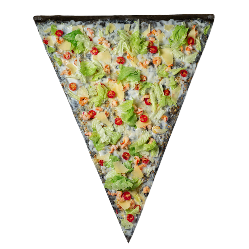 Пицца Креветочный чёрный Цезарь