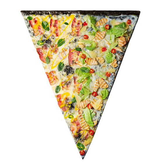 Пицца Карбонара - Чёрный цыпа Цезарь