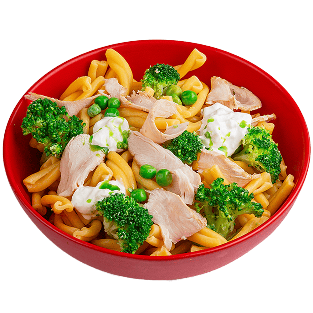  Паста с  индейкой и страчателлой