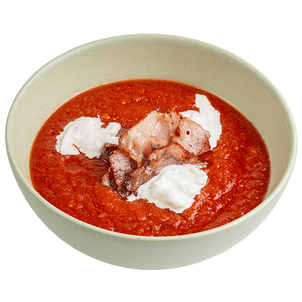 Суп Томатный с страчателлой и беконом