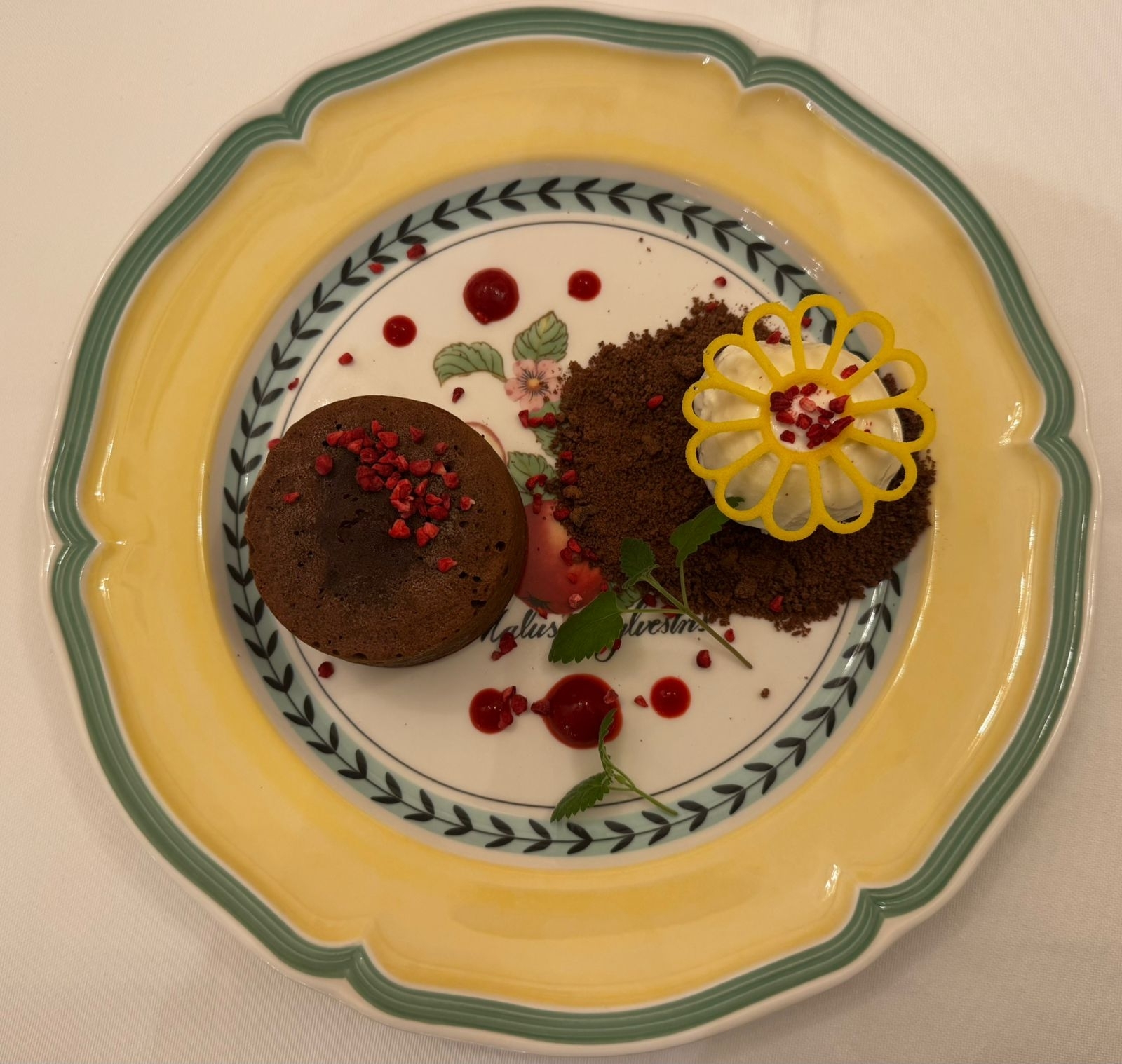 Шоколадный фондан с пломбиром