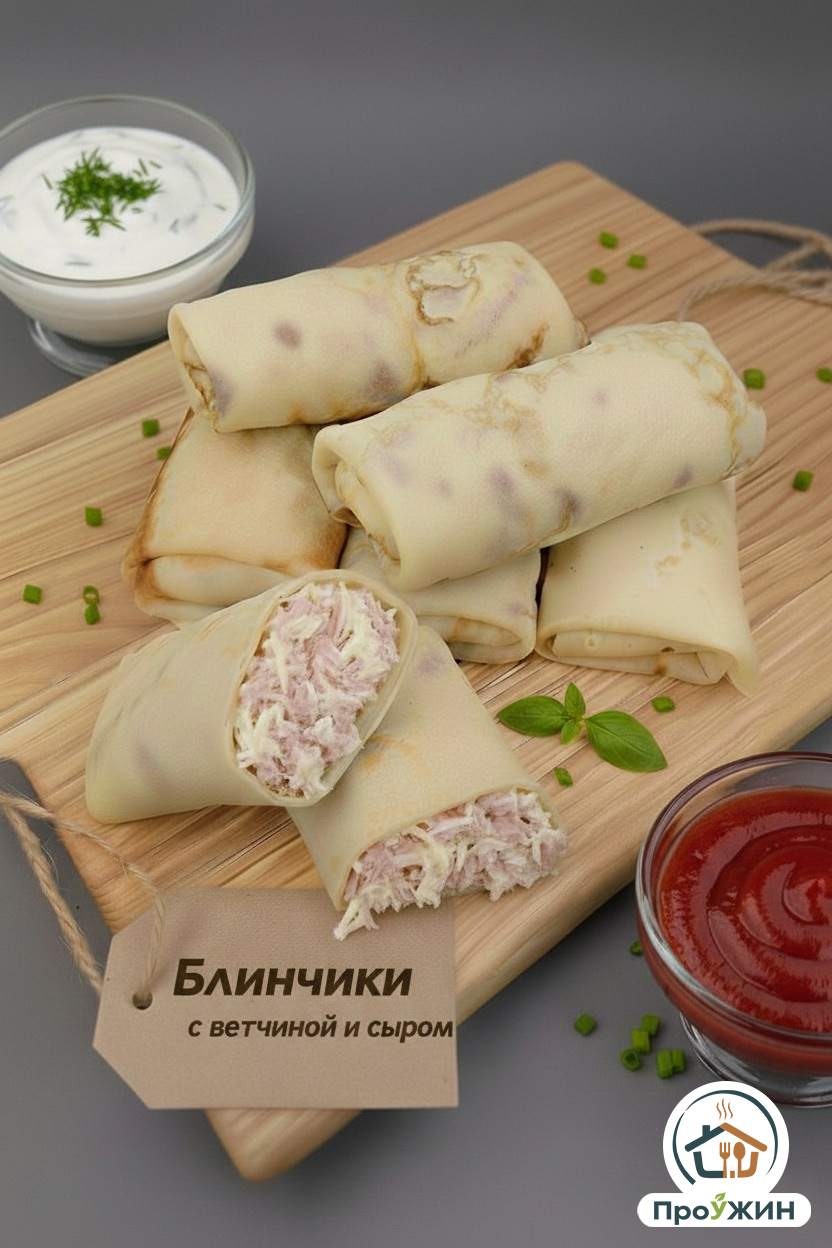 Блинчики с ветчиной и сулугуни с/м 6 шт 0,540 кг