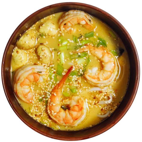 Кокосовый суп карри с креветками