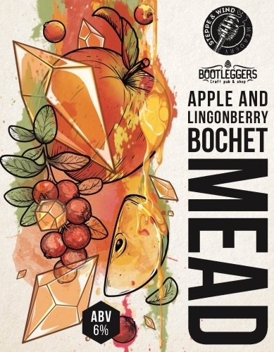 Apple and Lingonberry Bochet Mead 6%