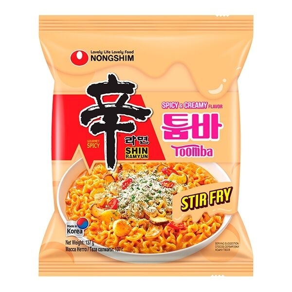 Лапша Shin Ramuyn Stir Fry Toomba spiсy & creamy