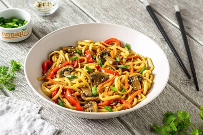 WOK с грибами
