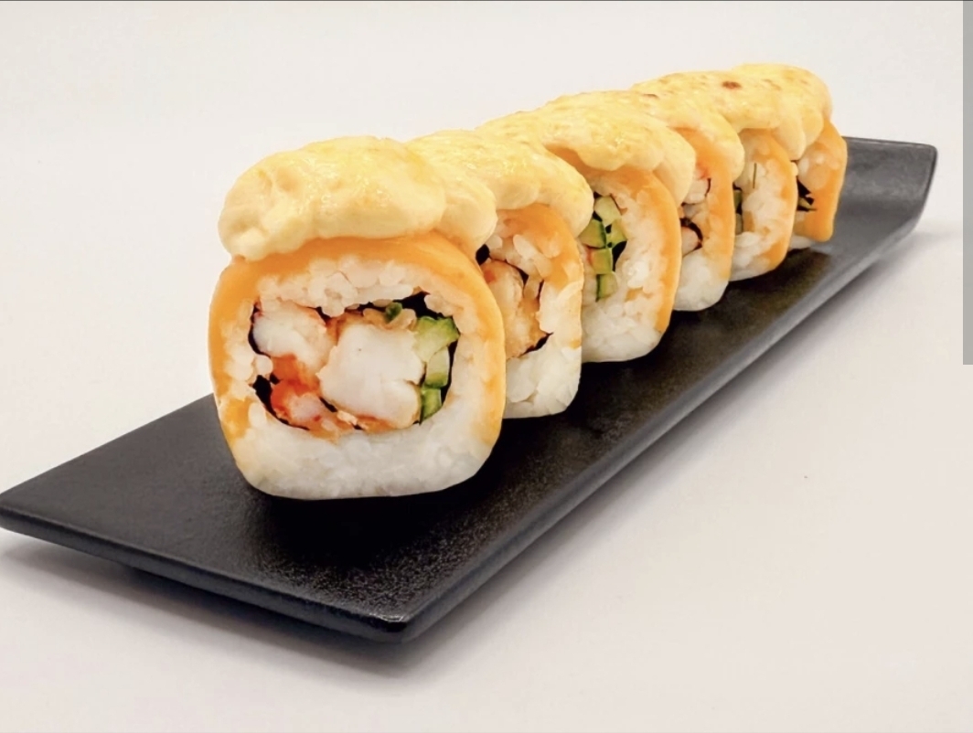 Запеченный Чеддер с креветкой ролл 4Р