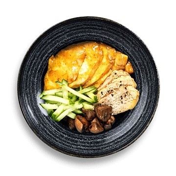 Донбури с цыпленком-гриль и соусом Карри