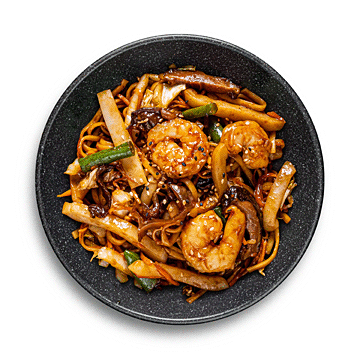 Удон с креветкой и кальмаром