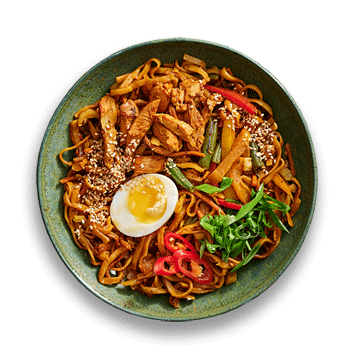 Удон с цыпленком в соусе Карри