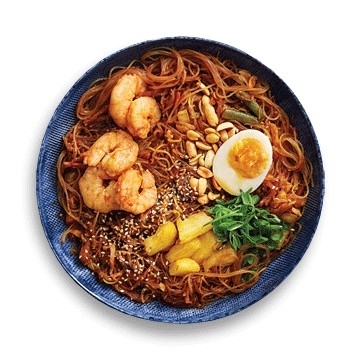 Фунчоза с тигровыми креветками