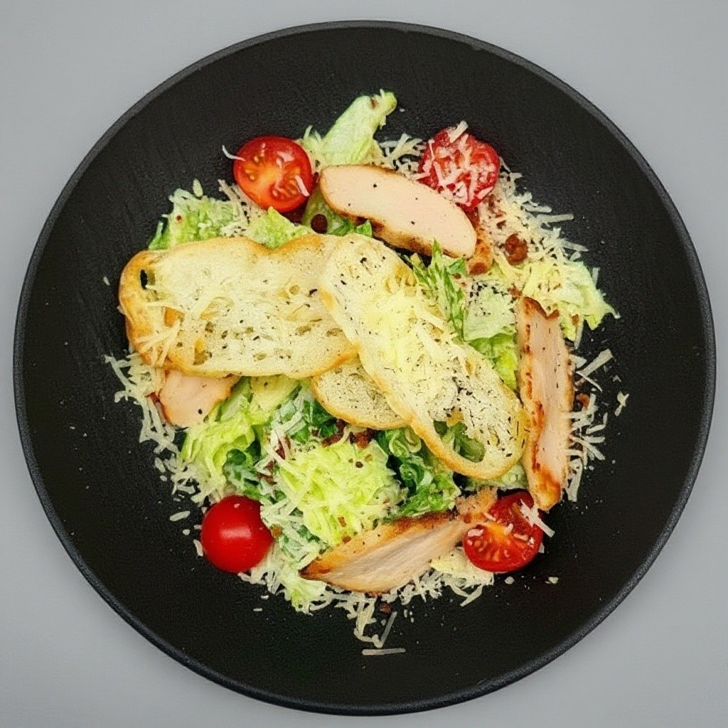 Салат Цезарь с курицей